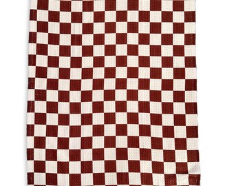 Microfiber Brown Check Towel