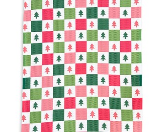 Microfiber Christmas Check Towel