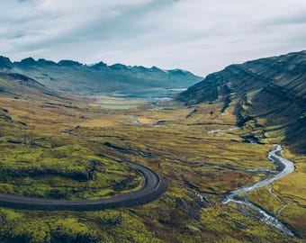 Winding Through the Valley — Print: Minimalist Fine Art Landscape Photography