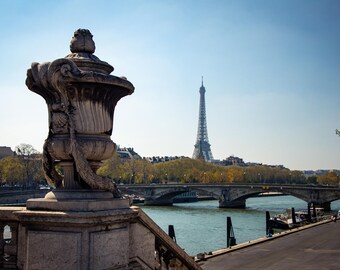 Eiffel Along the Seine  — Print: Minimalist Fine Art Landscape Photography