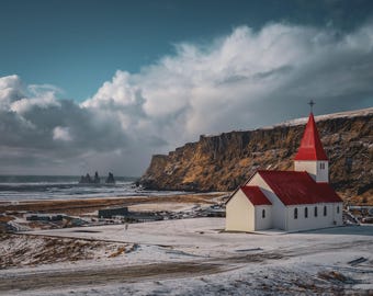 Church by the beach — Print: Minimalist Fine Art Landscape Photography