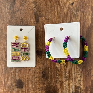 Mardi Gras Earrings
