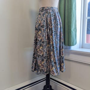 Vintage 80s Floral Midi Skirt S Cottagecore Boho J.G. Hook