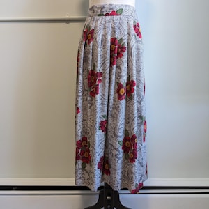 Vintage 90s floral midi skirt Vtg cottagecore Kathie Lee boho large