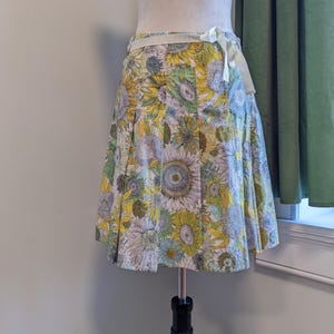 Vintage Y2K J.Crew Floral Skirt Coquette Cottagecore Midi Skirt Size Small 00s