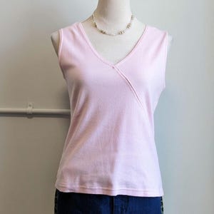 Y2K Pink Sleeveless Top S Coquette Minimalist Bay Studio