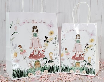 Watercolor Fairy Birthday Party Favor Bags Fairy Party Decorations First Birthday Fairy Goodie Bags Enchanted Forest Party Decorations
