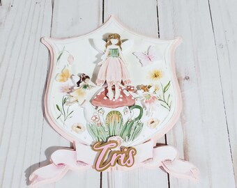 Aquarell Fee Kuchen Topper Erster Geburtstag Party Dekorationen Fairy Garden Themed Party Decor Schmetterling Pixie Girl Geburtstag Dekoration