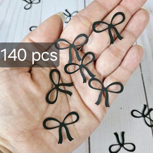 Black Bow Confetti Coquette Party Decoration Girly Birthday Confetti Table Decor She&#39;s Tying The Knot Party Decor Coquette Theme Bachelorett