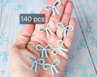 Light Blue Bow Confetti Baby Shower Coquette Party Decoration Girly Birthday Confetti Table Decor She's Tying The Knot Party Decor