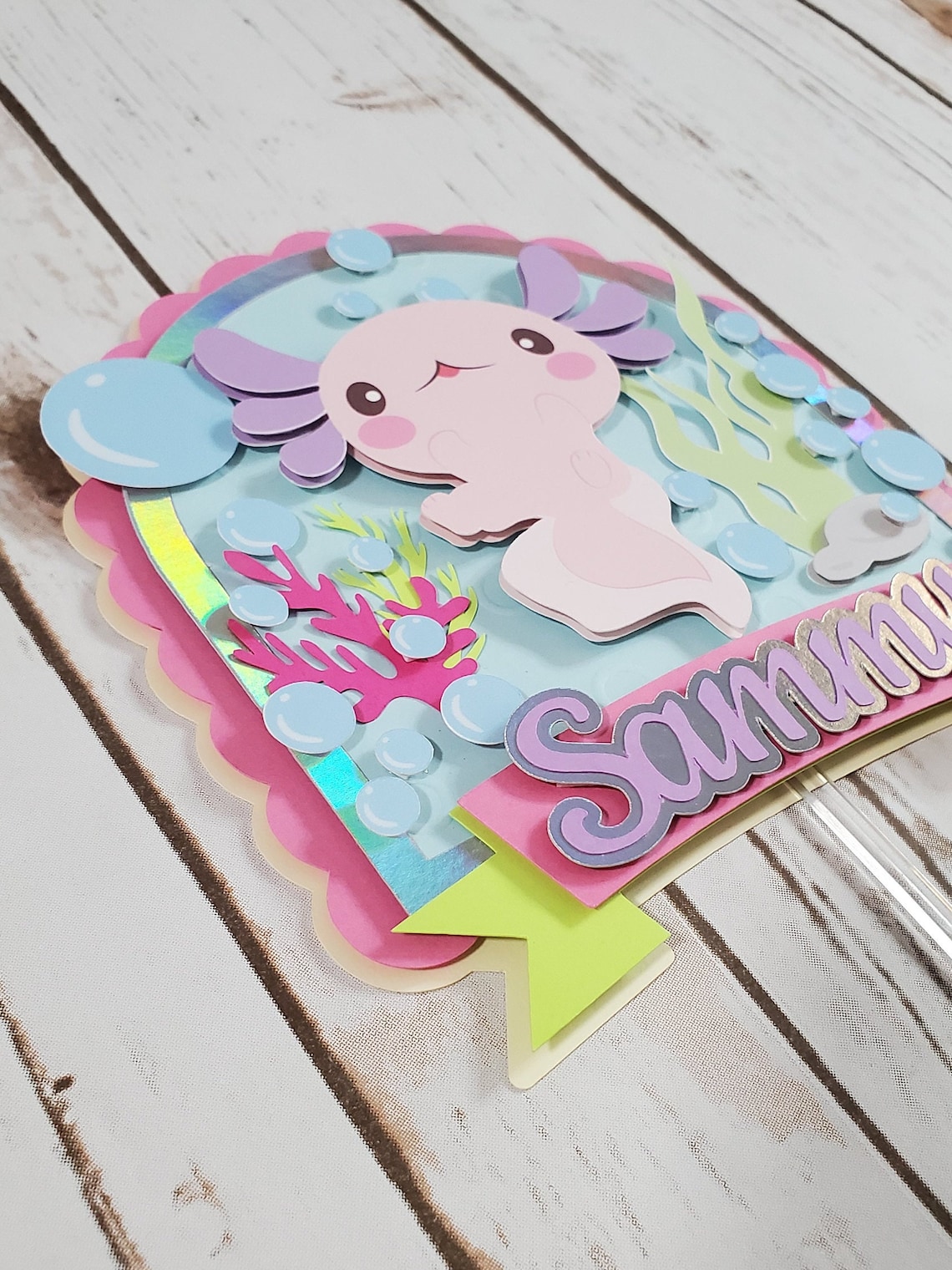 Axolotl Lot De 25 Décorations De Gâteau D'anniversaire Sur Le