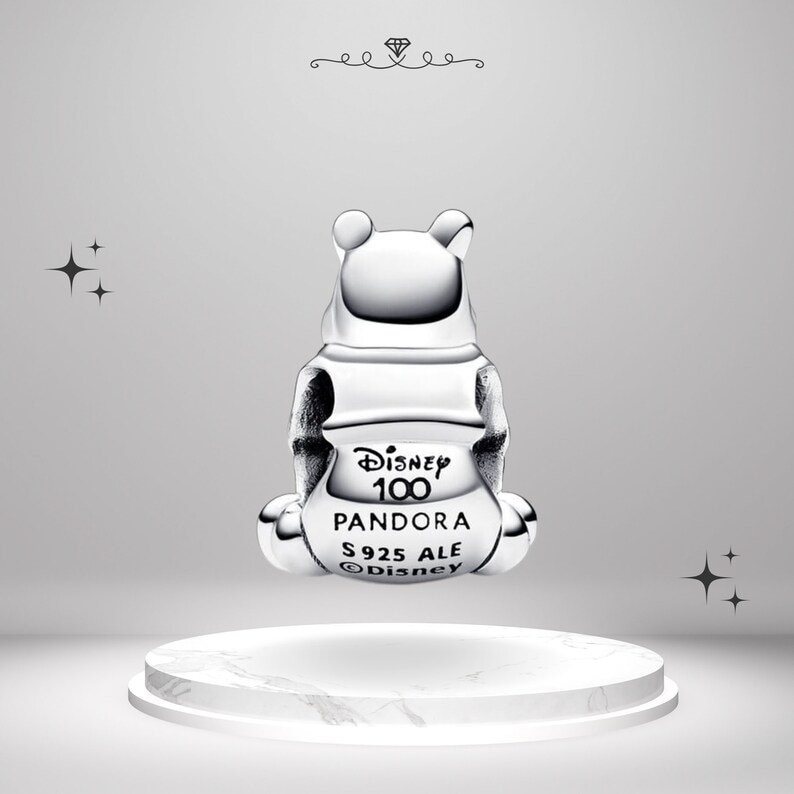 100th Anniversary Winnie the Pooh Lab-created Diamond Dangle Charm ...