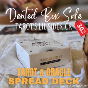 VERKOOP gedeukte opbergdoos Tarot spread dek: tarot leren, tarot voor beginners, tarotzakje, waarzeggerij, duidelijkheid, cadeau voor tarotlezer