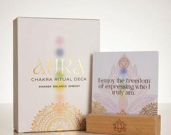 Aura Chakra Deck, Ganzheitliche Selbstfürsorge Geschenk, tägliche Ritual Affirmationskarten, Energieheilung & Achtsamkeitskarten, spirituelles Wellness Geschenk