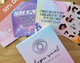Dope Soul Affirmation Cards for Women: (Lightly Dented Box) 54 Empowering Sassy Spiritual Uplifting Messages, Self-love Care for Women