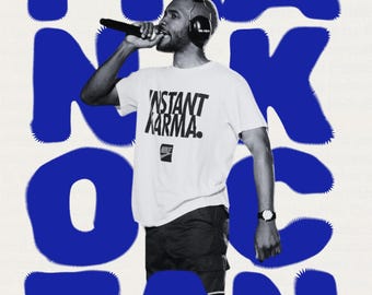 Frank Ocean Print | Bold Blue RnB Wall Art | Instant Digital Download
