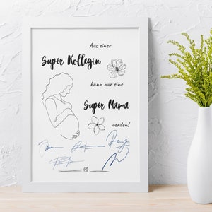 Abschied in den Mutterschutz, Abschiedsgeschenk Kollegin, Abschied durch Kollegen, Geschenkidee, Mutterschutz Schwangerschaftsgeschenk.