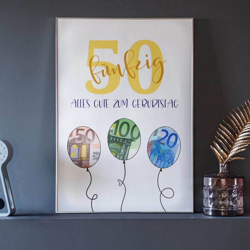 Geldgeschenke zum 50 geburtstag Etsy.de