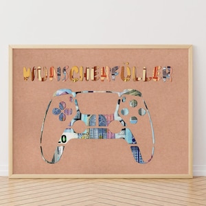 Wunscherfüller Geburtstag Geldgeschenk Kraftpapier, Controller DIY Geburtstag Geldgeschenk, DIN A4 Bilderrahmen, Perfekt ausgeschnitten.