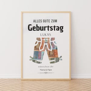 Personalisierte Geburtstag Geldgeschenk, DIY Perfekt ausgeschnitten, A4 Bilderrahmen, Geschenkidee Geburtstag, Kreatives Geldgeschenk.