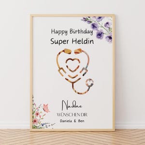 Geburtstag Geldgeschenk Super Heldin, Personalisierte Geschenke, Perfekt ausgeschnitten, DIN A4 Bilderrahmen, Kreatives Geburtstagsgeschenk.