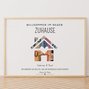 Geldgeschenk Neues Zuhause, Personalisierte Geschenke, Einzugsgeschenk, Perfekt ausgeschnitten, DIN A4 Bilderrahmen, DIY Kreatives Geschenk.