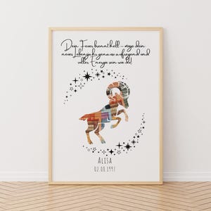 Personalisierte Horoskop Geburtstag Geldgeschenk, DIY Perfekt ausgeschnitten, DIN A4 Bilderrahmen, Astrologie Geschenk, Sternzeichen.