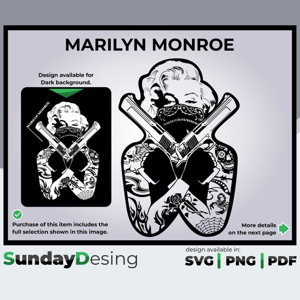 Marilyn Monroe svg design, tattooed Marilyn Monroe png