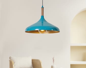 Luzarana Ufo Houten Koepelhanglampe Stijlvol Scandinavisch Design Eettafel Hanglicht - 35cm - Vintage en Modern Woonkamer Verlichting