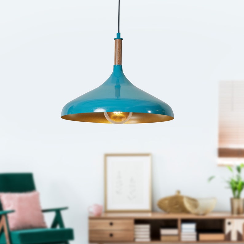 Luzarana Ufo Houten Koepelhanglampe Stijlvol Scandinavisch Design Eettafel Hanglicht 35cm Vintage en Modern Woonkamer Verlichting Bild 4