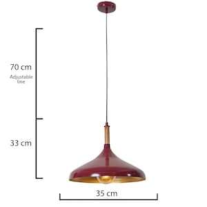 Luzarana Ufo Houten Koepelhanglamp Stijlvol Scandinavisch Design Eettafel Hanglicht 35 cm vintage et moderne Woonkamer Verlichting image 3