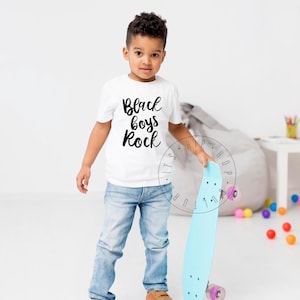 Black Boys Rock Toddler T-Shirt Black Kid Magic Kid&#39;s Shirt I Love Being Black Pride Black Affirmations Kid Affirmations Black Excellence