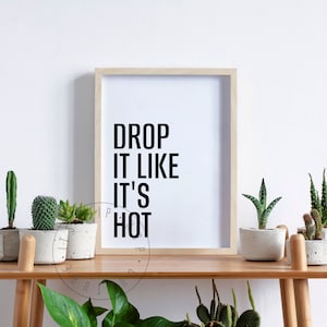 Drop It Like It&#39;s Hot Quote Poster Hip Hop Poster Rap Music Lyrics Poster Hip Hop Lyrics Gangsta Rap Sayings Rapper Quotes Great Rappers