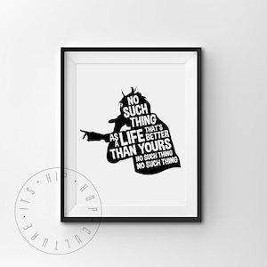 Rapero Retrato Cartel Hip Hop Cita Rap Música Letras Old School Rap Home Decor Rapero Cartel Hip Hop Arte Impresión Gangsta Rap Cartel Rap Lyric