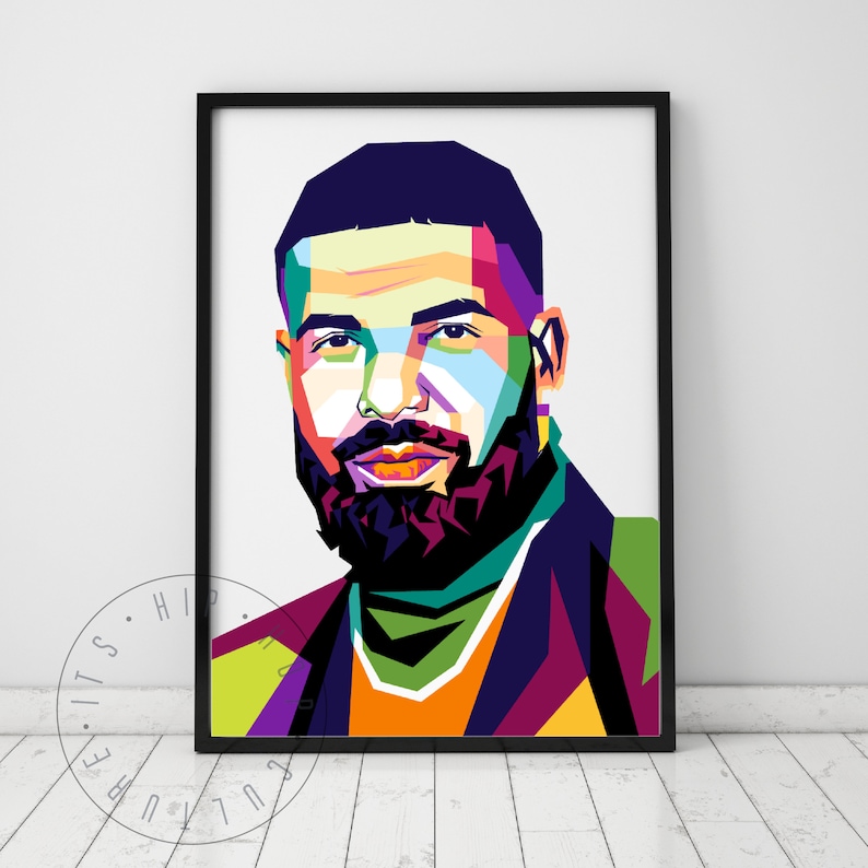 Set of 2 Rap Posters Sweatpants Hair Tied Lyrics Hip Hop Lover Print ...