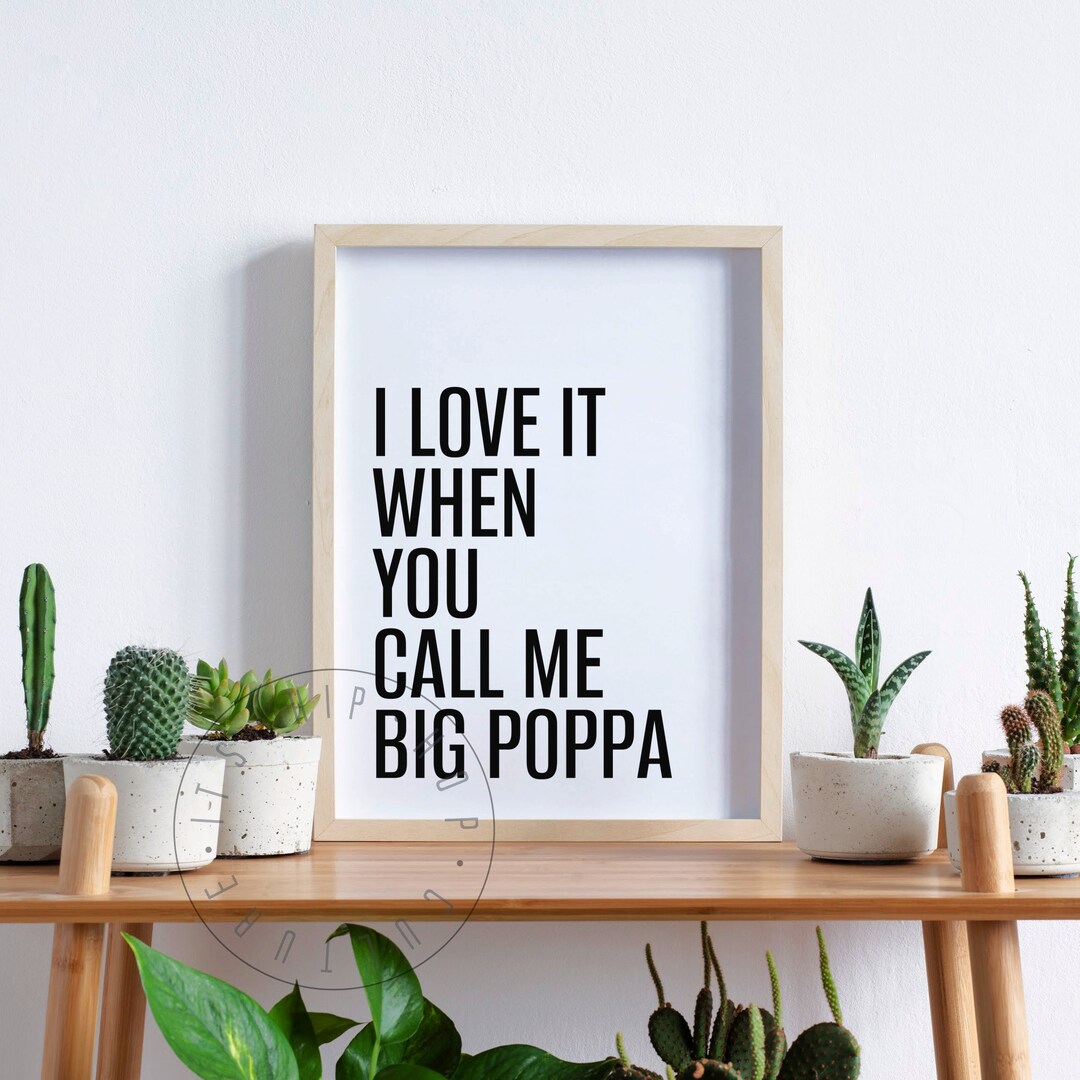 I Love It When You Call Me Big Poppa Movie I Love It When You Call Me Big Poppa Quote Poster All A Dream Lyrics