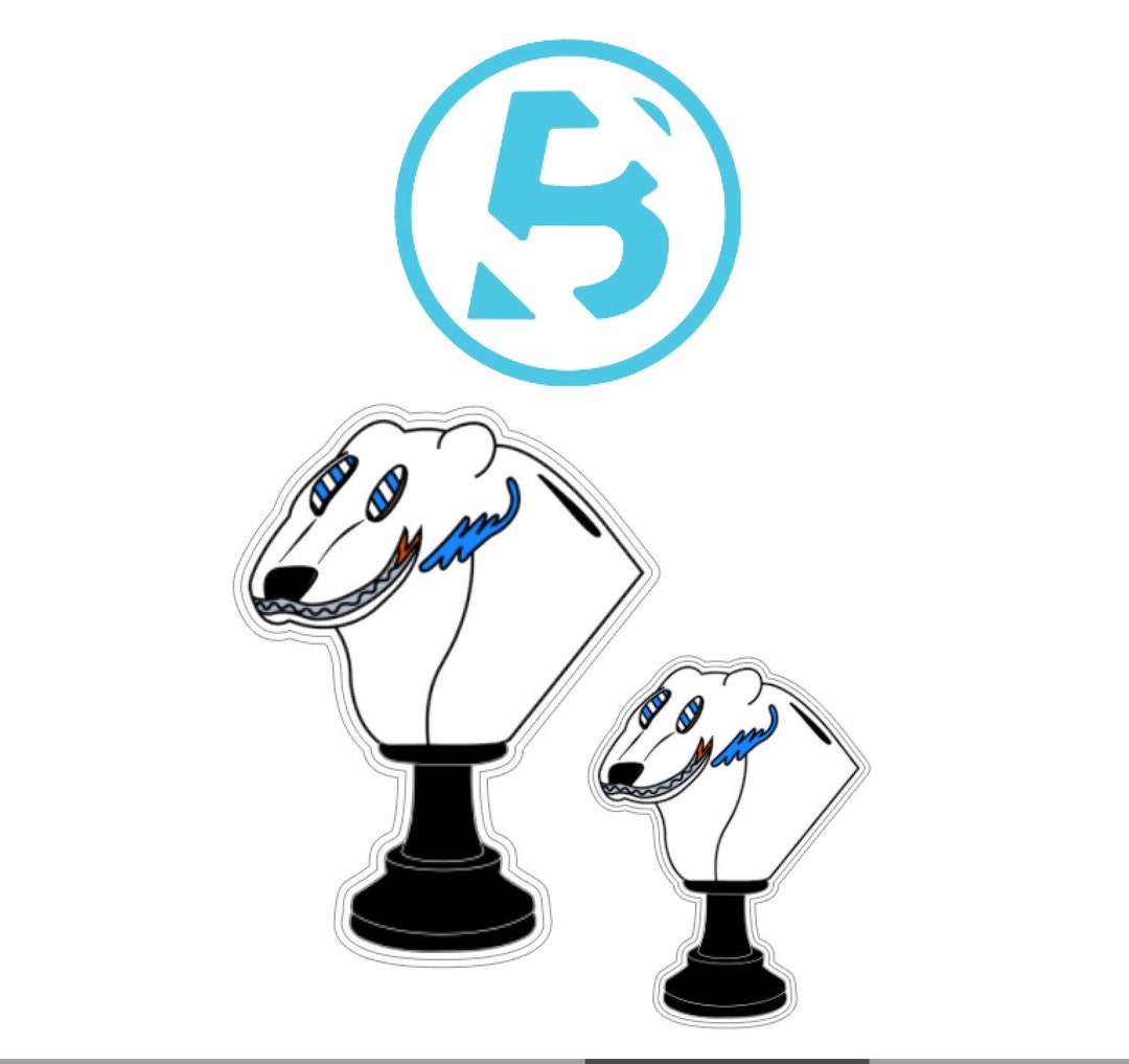 Blizzard Bear Chess Piece Stickers. Two Waterproof Stickers. - Etsy