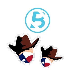 Lone Star Ranger Stickers. Two (2) Waterproof Stickers.