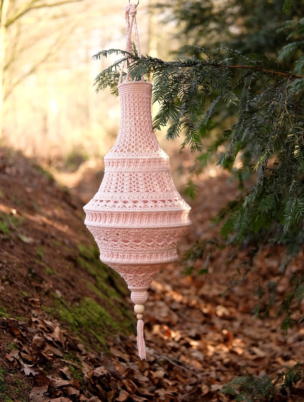 Crochet Pattern for Stunning Rustic Chandelier Lamp, Lampshade, Lantern,  Tested English and Dutch Crochet Pattern, Designed by Professionals 