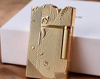 Sanji's Golden Vintage Lighter - Retro Sliding Grinding Wheel - One Piece Sanji Design - Refillable - Perfect Groomsman Gift