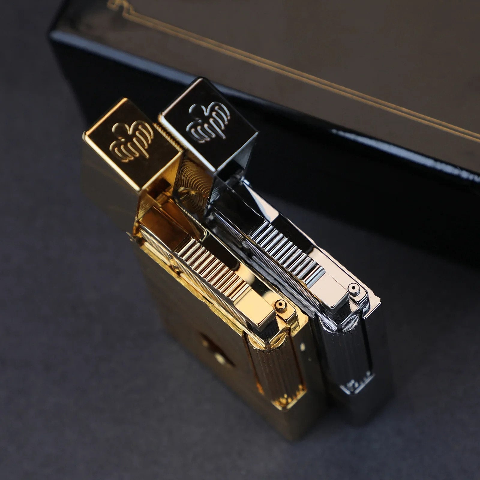 James Bond 007 Lighter V2 ,vertical Flint Wheel Ignition Lighter