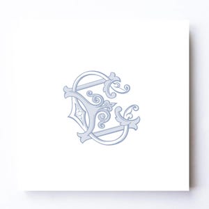 Vintage EC/CE sammanflätade bröllopsmonogram (digital nedladdning)