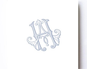 HA - AH Vintage Wedding Monogram (Digital Download)