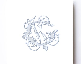 GK- KG Intertwined Wedding Monogram (Digital Download)
