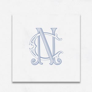 NC-CN-monogram, aangepast monogram, bruiloftsmonogram, handgemaakt, bruiloftslogo, sierlijk monogram, met elkaar verweven, bruiloftsontwerp, digitale download