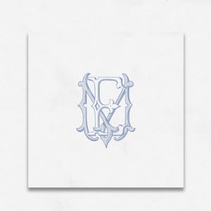 Vintage ME/EM Wedding Monogram: Ornate Initial Design (Digital Download)