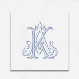 KA - AK monogram, custom monogram, wedding monogram, handmade, wedding logo,  ornate monogram, intertwined, wedding desing, digital download