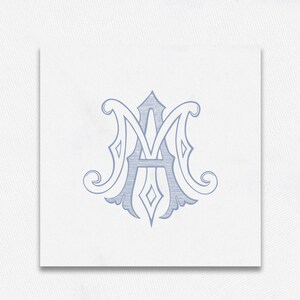 Ornate AM Wedding Monogram Logo Design (Digital Download)
