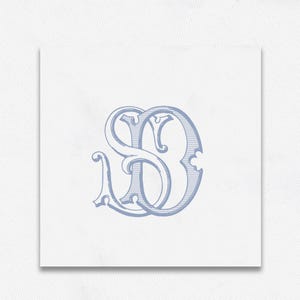 DS/SD Hochzeitsmonogramm: Verspieltes, verschlungenes Design (Digitaler Download)