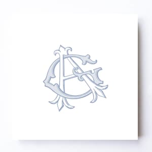 Vintage Monogramm GA-AG Hochzeitslogo (Digitaler Download - svg, png, pdf, jpeg)